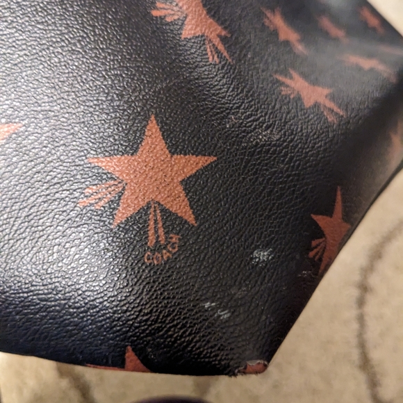 COACH STAR CANYON PRINT COATED CANVAS LARGE CITY Stars TOTE (Black & Brown) - Picture 8 of 8
